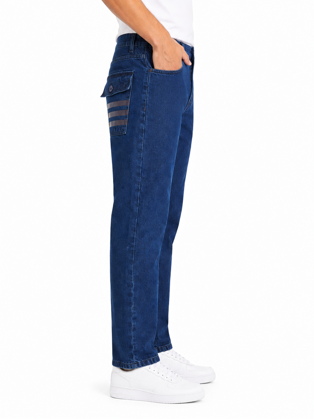 MATALINO Straight Fit Utility Denim Jeans – Dark Indigo