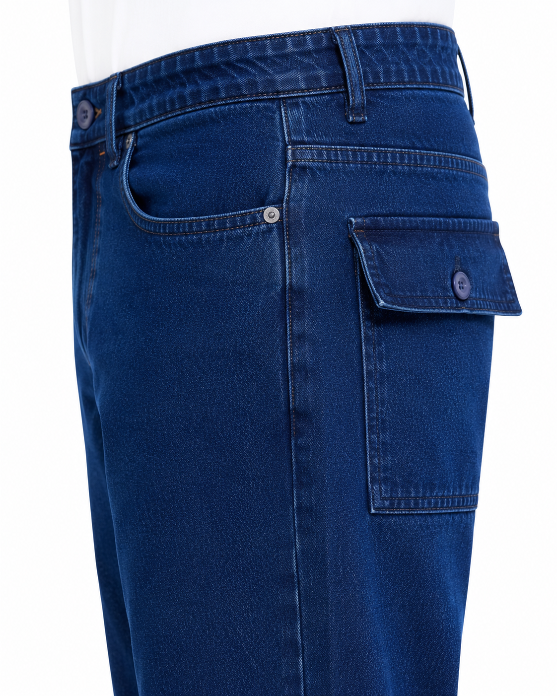 MATALINO Straight Fit Utility Denim Jeans – Dark Indigo