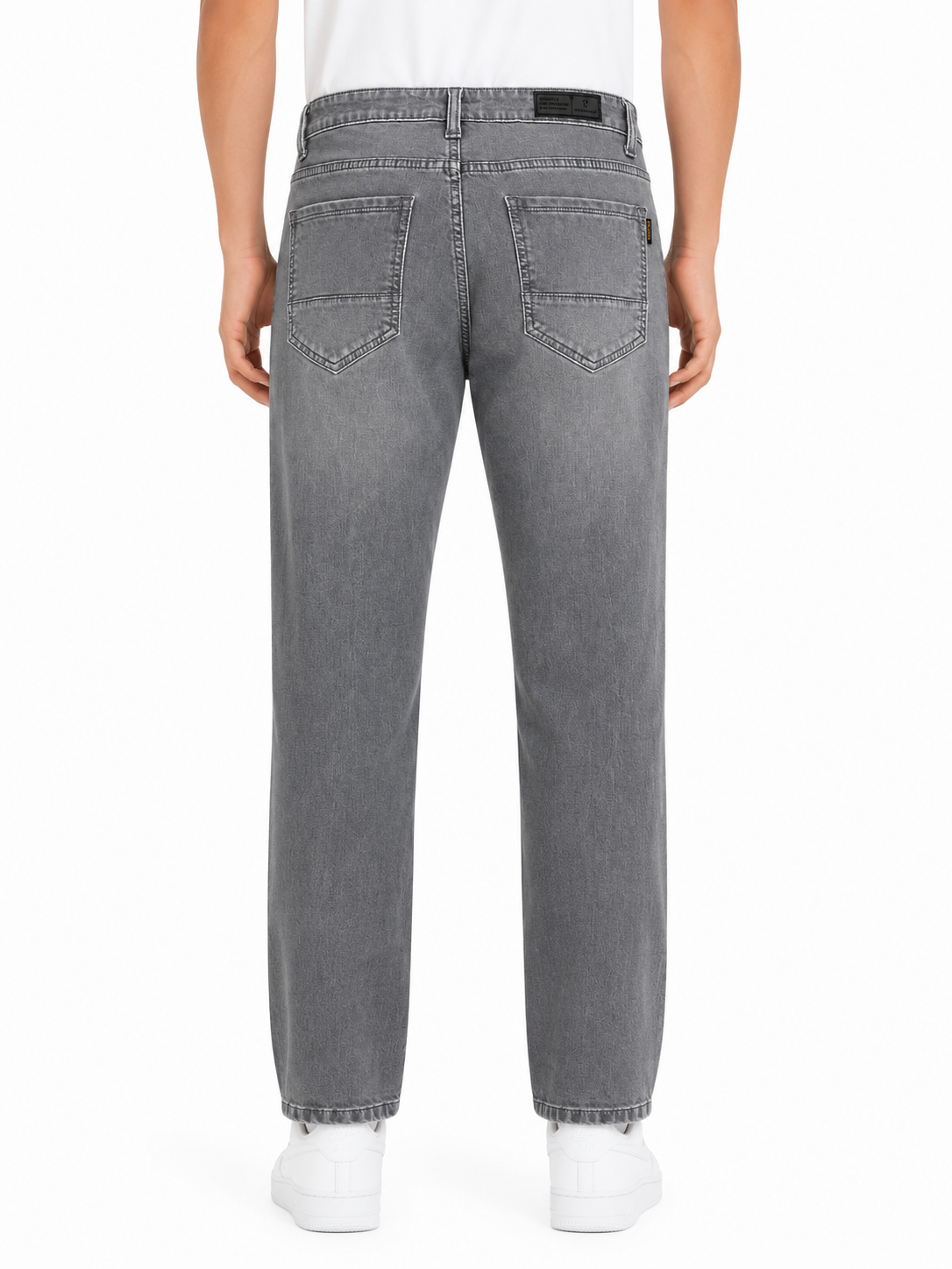 MATALINO Men's Straight Fit Washed Grey Jeans
