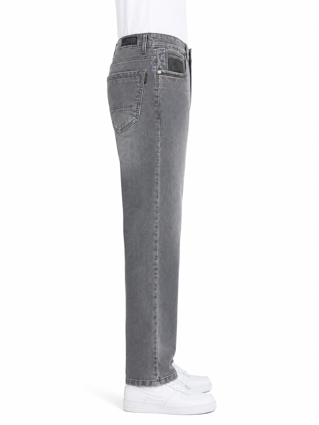 MATALINO Men's Straight Fit Washed Grey Jeans