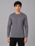 MATALINO Men's Premium Full Sleeve Crew Neck T-Shirt – Grey