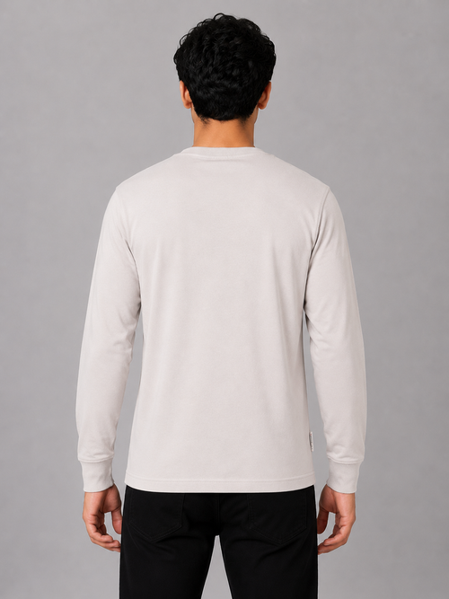 MATALINO Embroidered Full Sleeve T-Shirt – Off White
