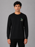 MATALINO Men's Embroidered Full Sleeve T-Shirt – Black